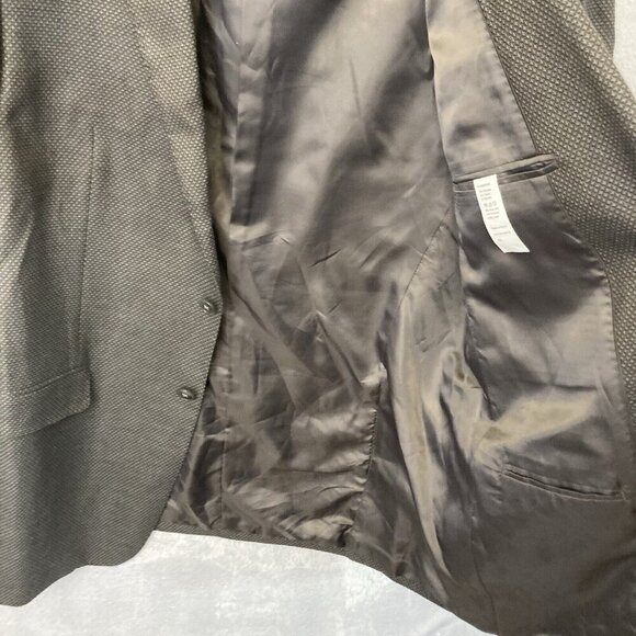 Calvin Klein Suit Jacket Mens Size 42 L Brown Stretch Tweed Blazer 42L EUC - Picture 16 of 16
